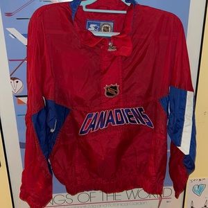 Vintage starter youth large Canadians windbreaker